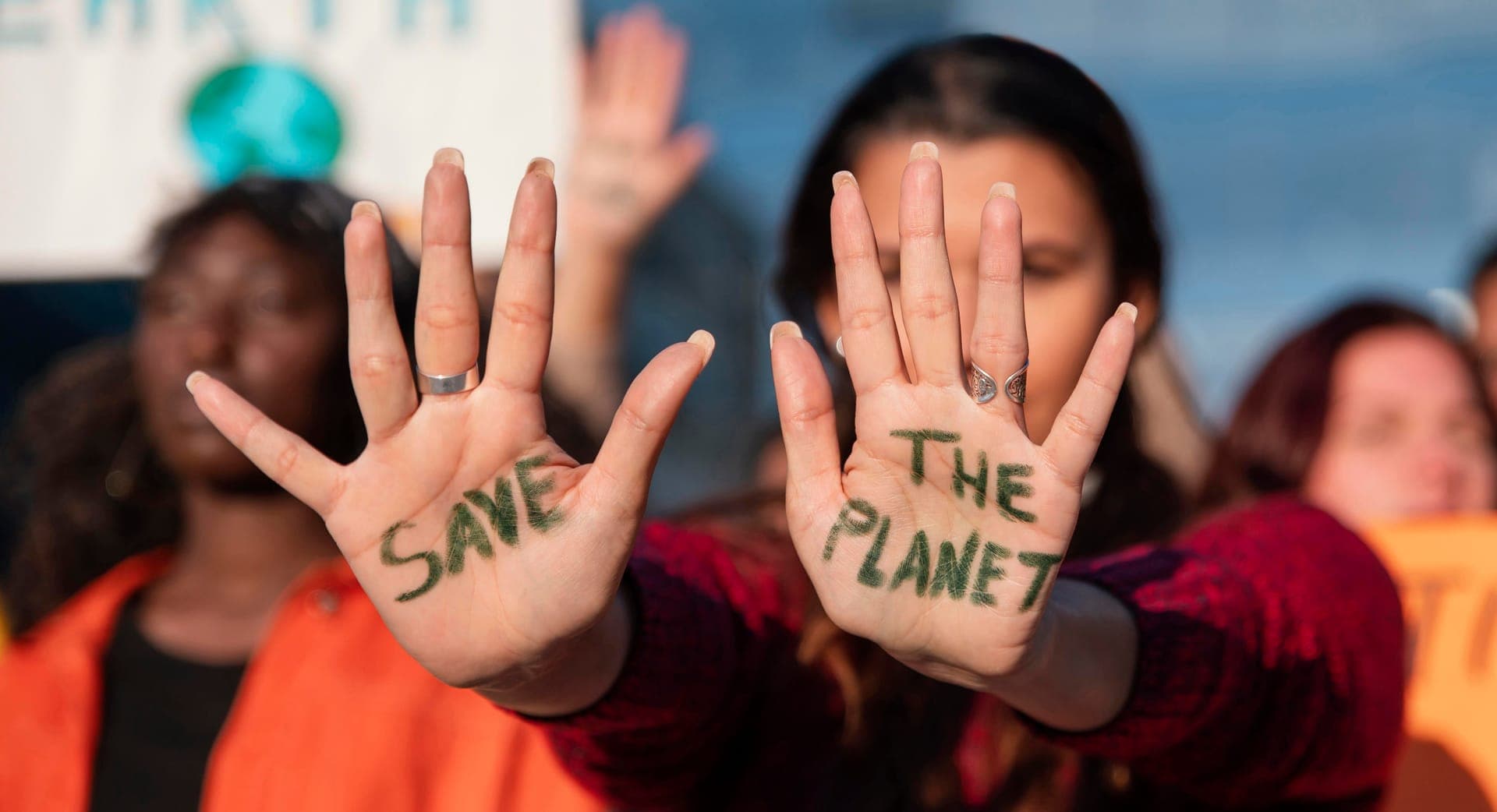 Eco warrior in a sustainable community
